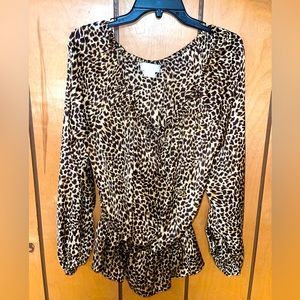 Michael Kors leopard print blouse
